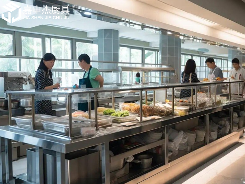 学校食堂不锈钢双通打荷柜 南京嘉申杰厨具供应