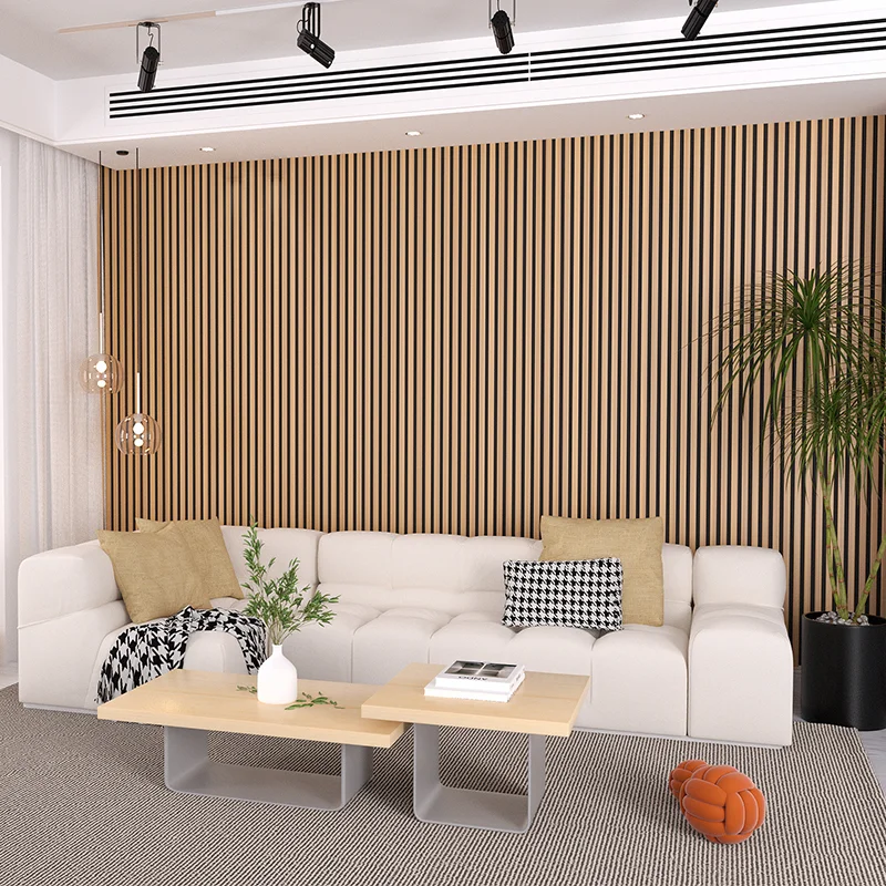 Sound Insulation and Noise Reduction, Silent Space: Slatted Acoustic Panels Create a Comfortable Home Environment