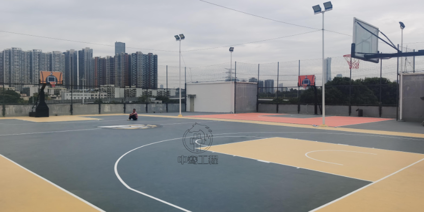 广州硅PU篮球场建设