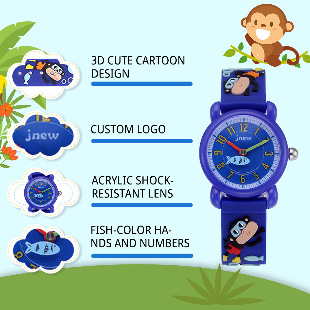 little monkey kids waterproof analog watch