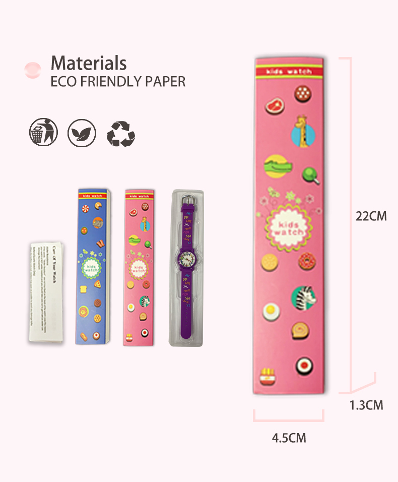 custom sakura pattern cartoon children's sports watch