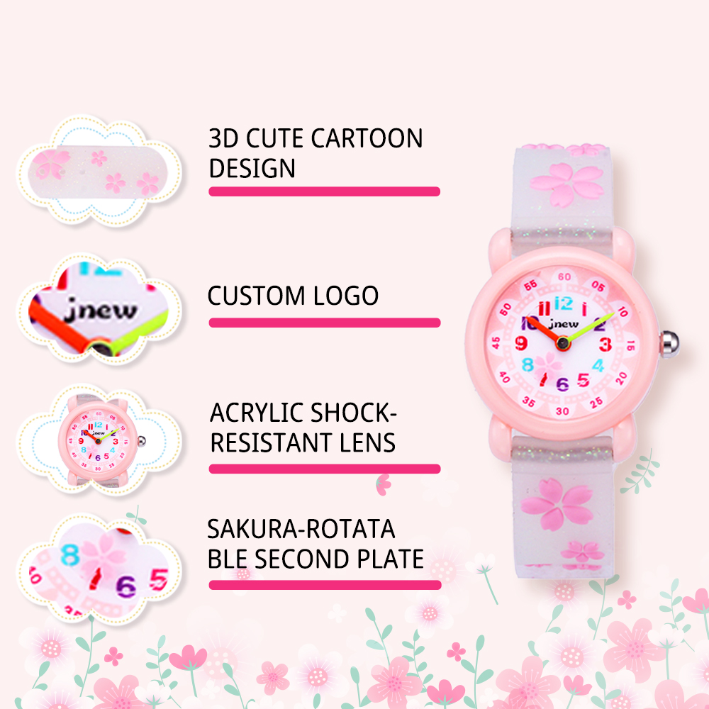 custom sakura pattern cartoon children's sports watch