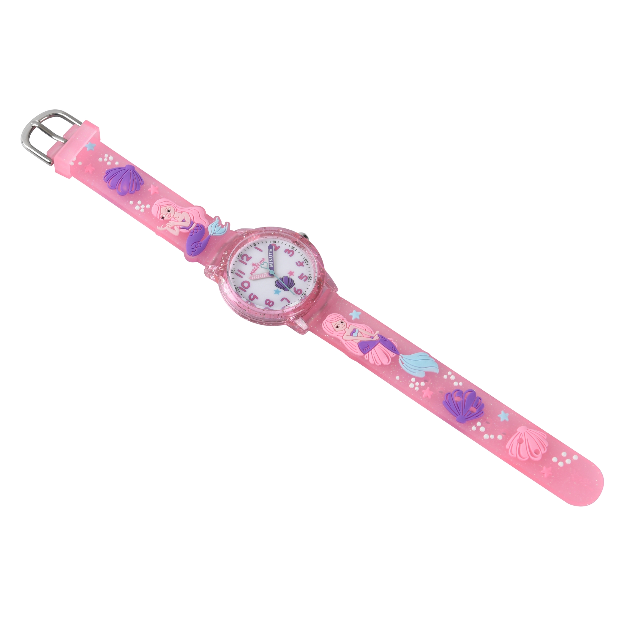 custom cartoon mermaid mussel princess kids watch