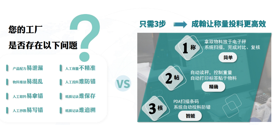 珠海防差错秤料系统 深圳市成翰科技供应