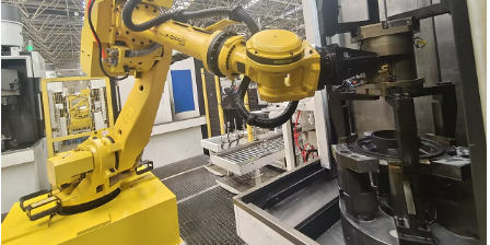 山东机床上下料机器人生产线项目,机器人生产线