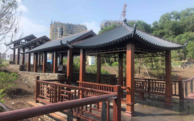 河南园林廊架设计 广东蔚蓝新型建材供应