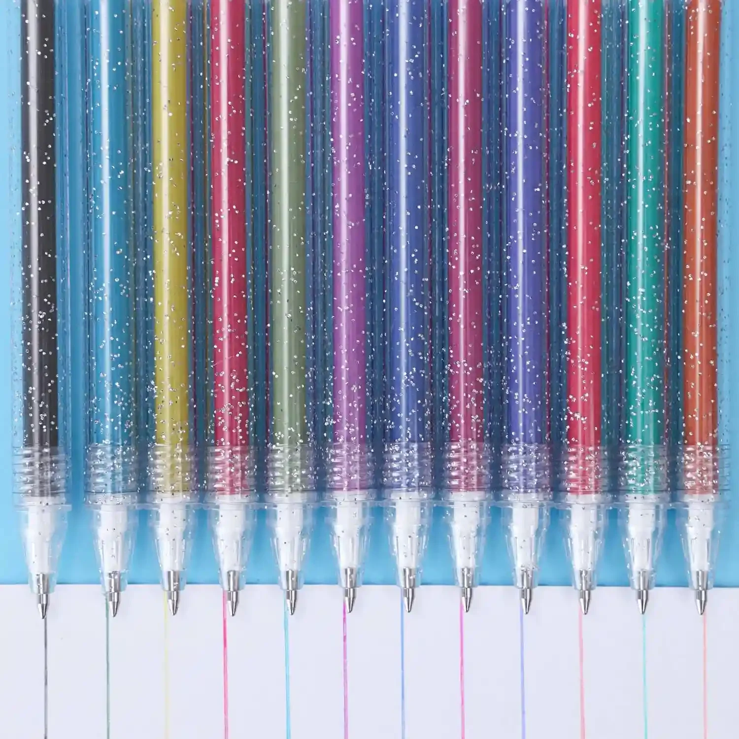 Erasable glitter gel pen
