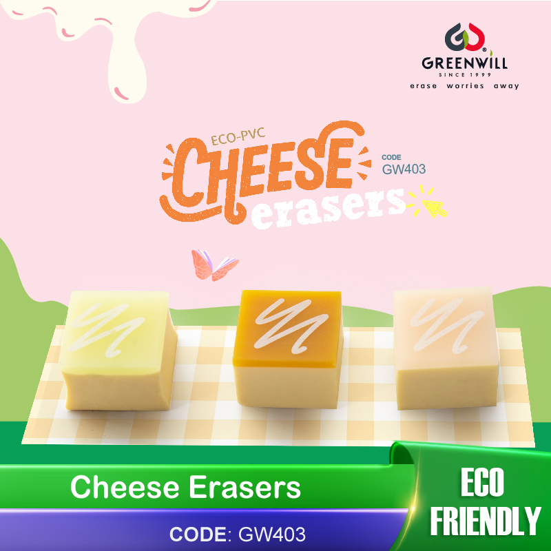 Cheese Eraser Stationery