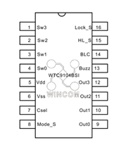 WTC9104BSI---4通道電容式觸摸IC