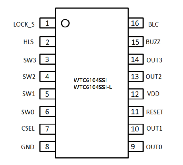 WTC6104SSI---4通道電容式觸摸IC