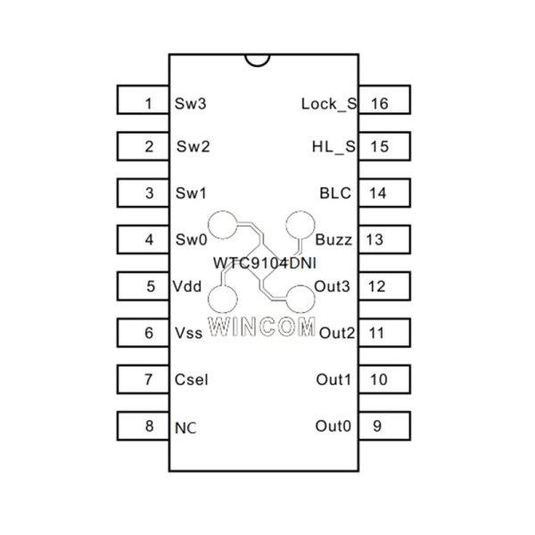 WTC9104DNI---4鍵觸摸感應(yīng)按鍵芯片