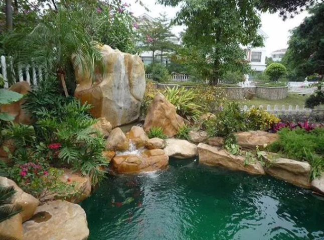上海庭院魚池假山 上海京菁花卉園藝供應