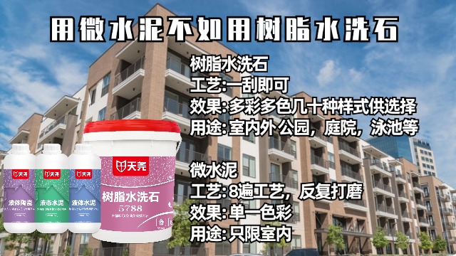 浙江无机涂料微水泥厂家在哪里 树脂水洗石 上海市尧帝建筑装饰材料供应