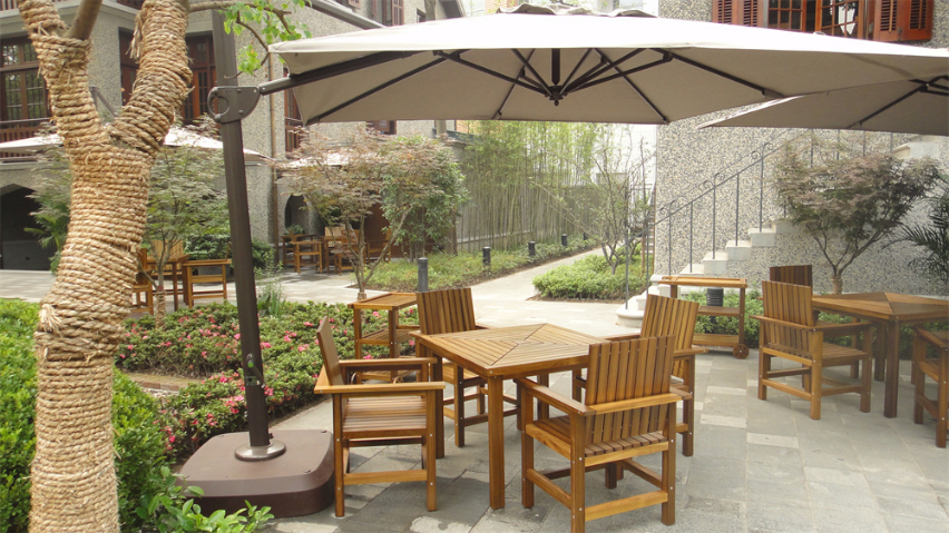 辽宁花园大太阳伞哪里有 上海映月家具供应