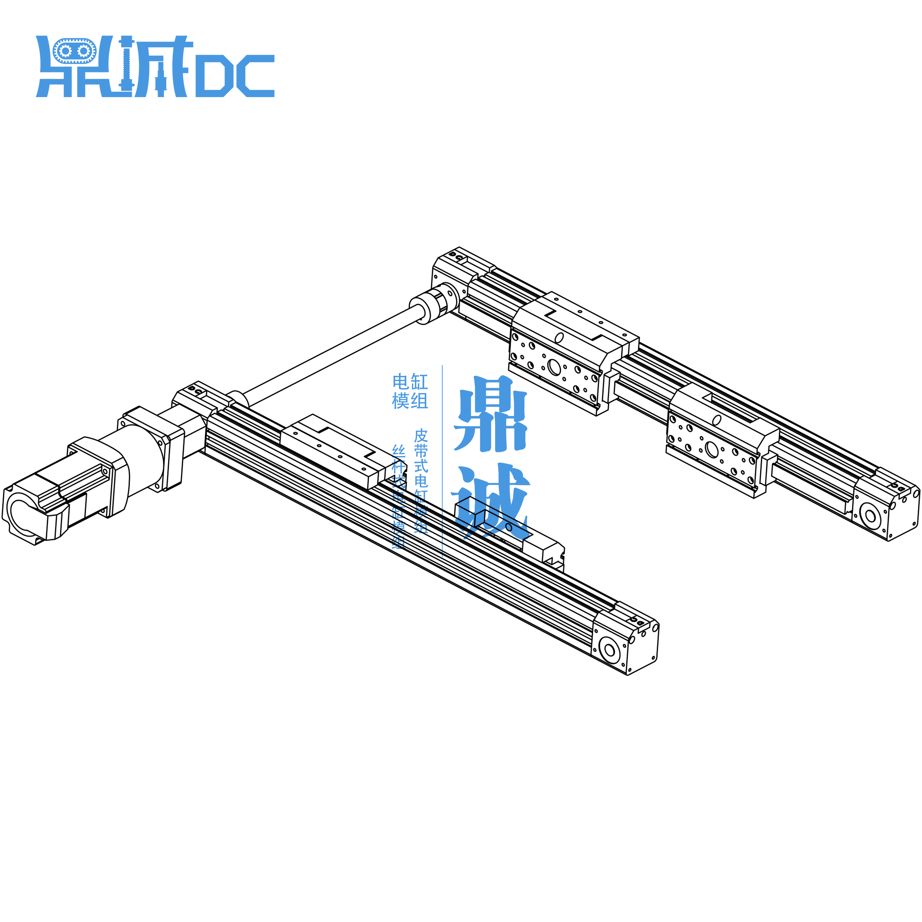 線性直線滑軌電缸模組DC64-行程-TB-EG-SS2