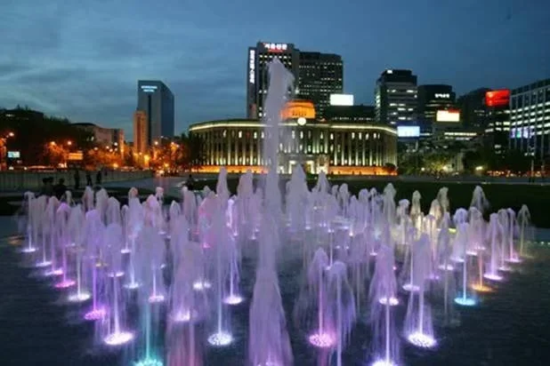 Plaza Colourful Musical Fountain