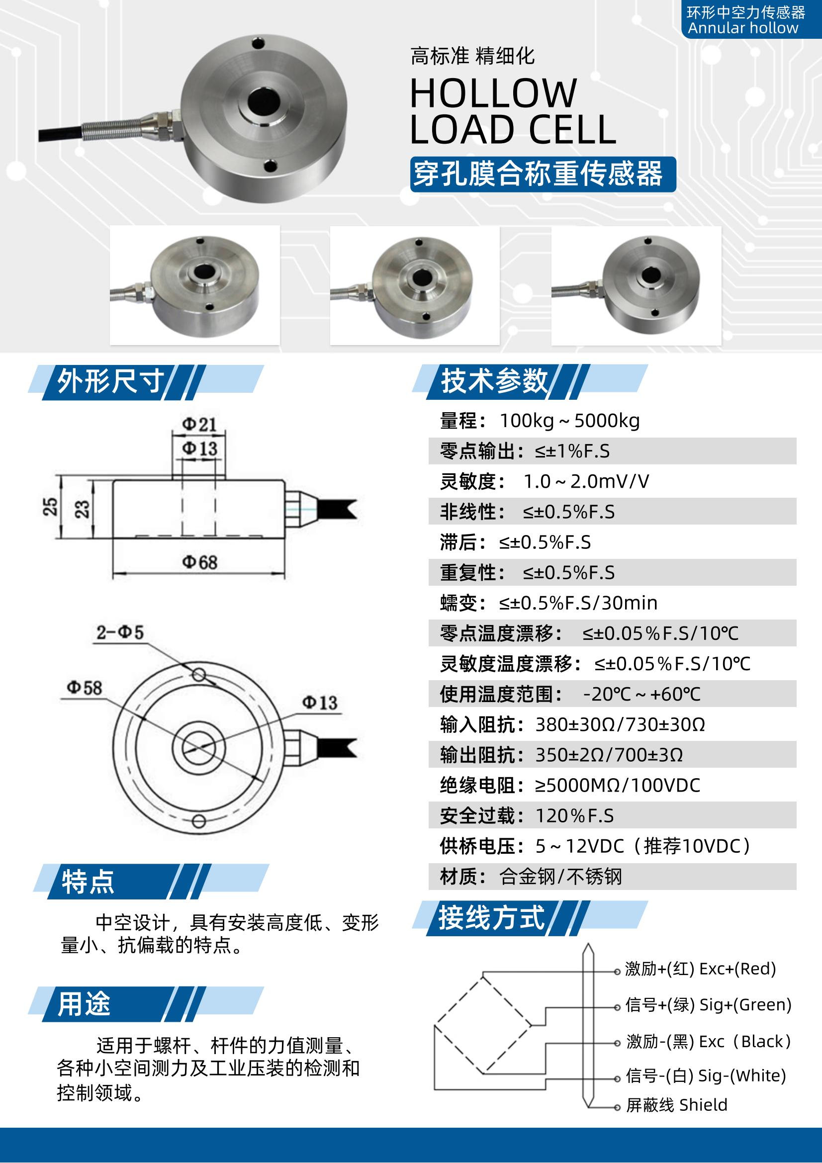 YP-MH11穿孔膜合稱重傳感器