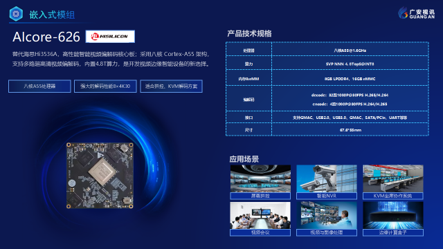 AI嵌入式模組支持靈活產(chǎn)品定制 誠信服務(wù) 深圳市廣安視訊科技供應(yīng)