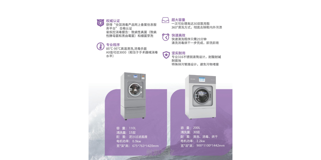 上海好的医用洗鞋机清洗消毒烘干