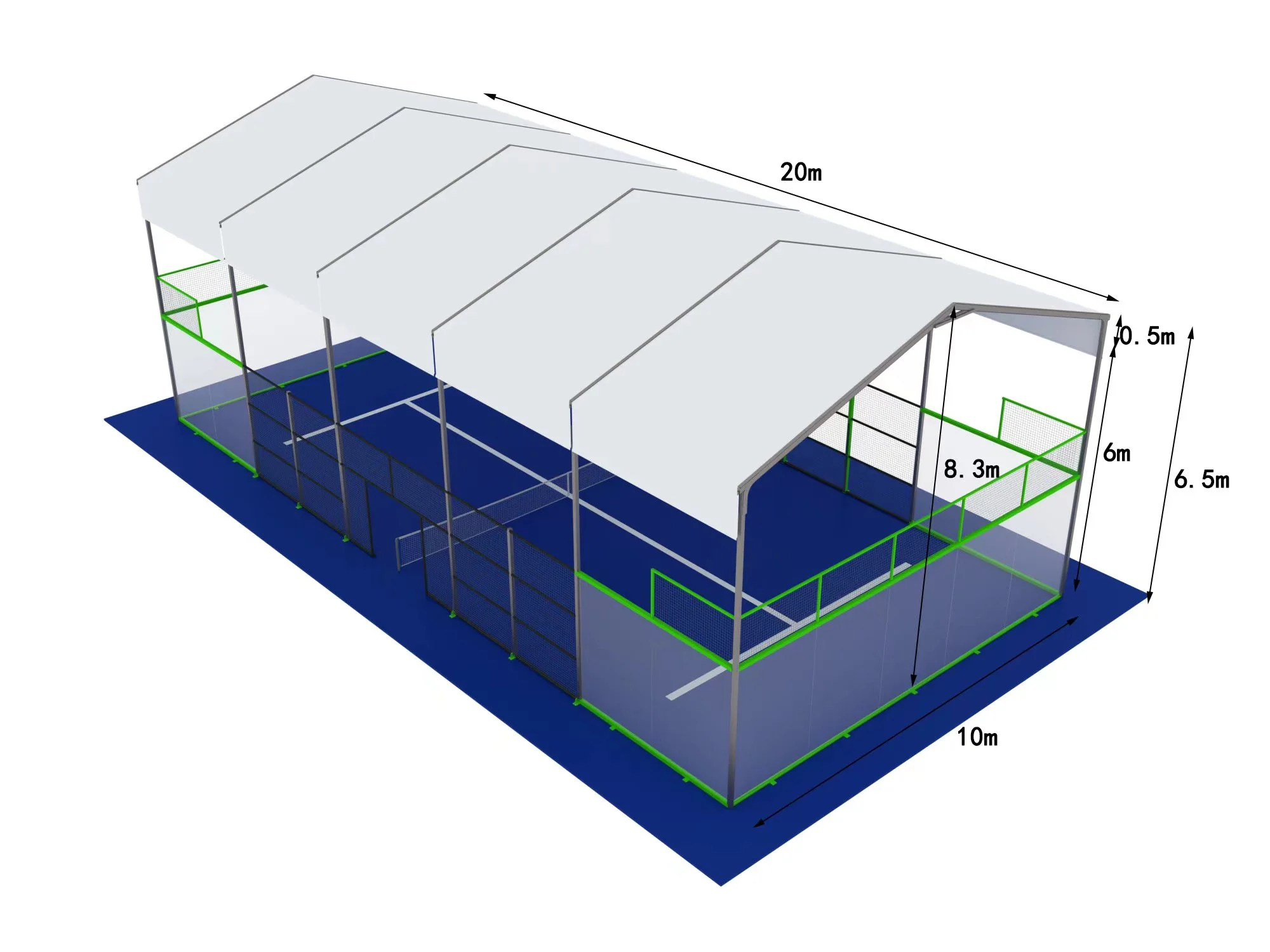 PVC Tents for Panoramic Padel Tennis Courts