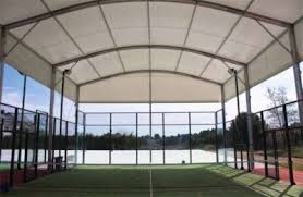 padel tennis court with canopy