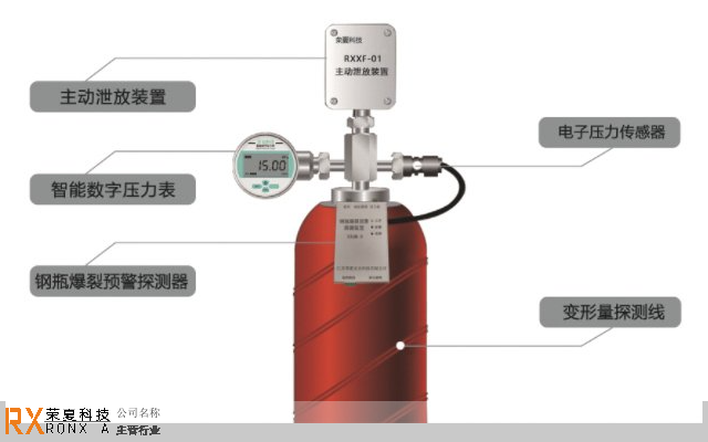 江西数据中心消防钢瓶爆裂预警探测装置 贴心服务 江苏荣夏安全科技供应