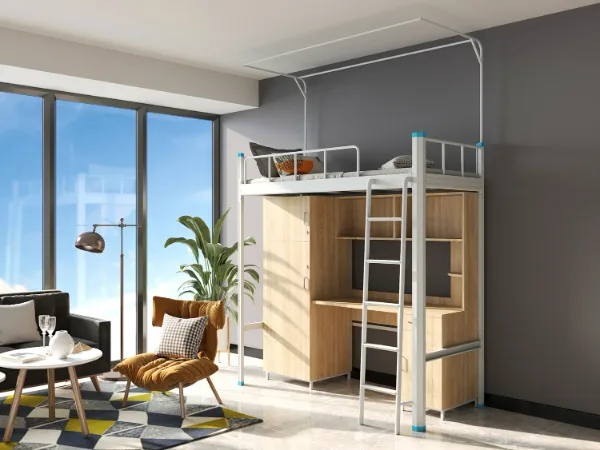 Single Side Ladder Dormitory Bed