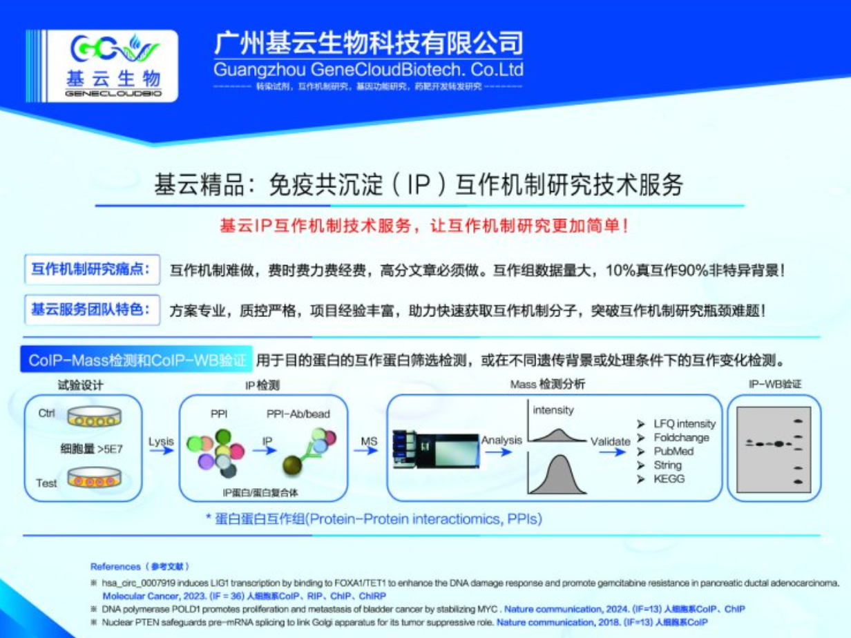 上海免疫沉淀CoIP Mass检测