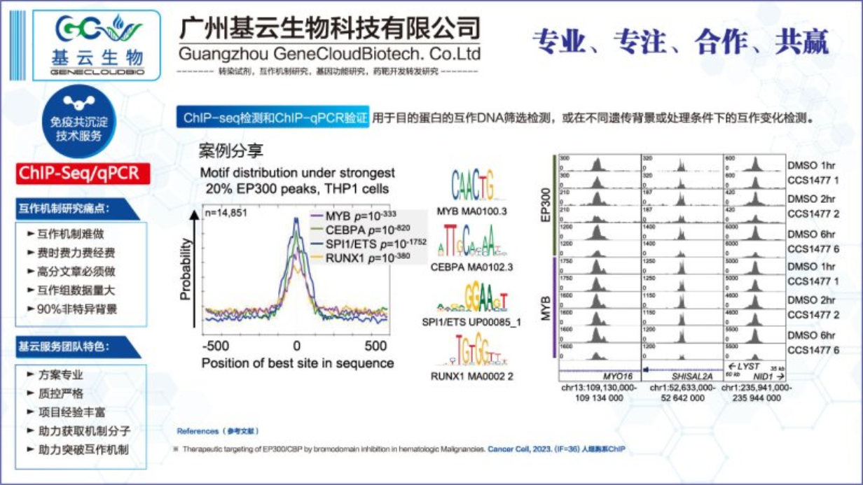 chromosome蛋白相互作用检测ChIP-PCR检测