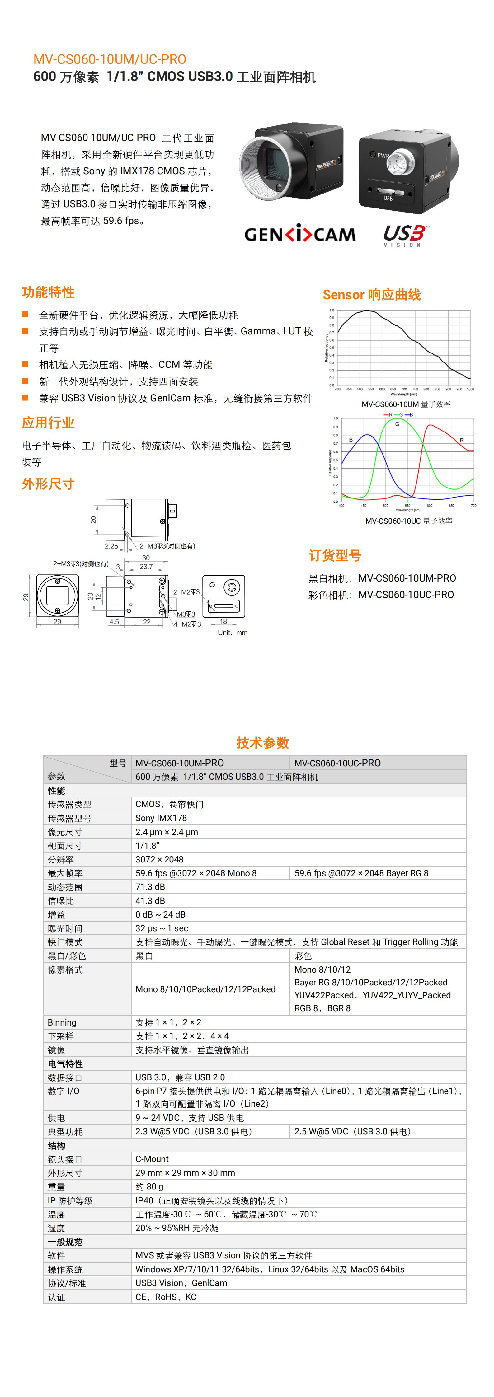 Mv110ul MV-CS060-10UC-PRO_深圳市易峰视觉科技有限公司
