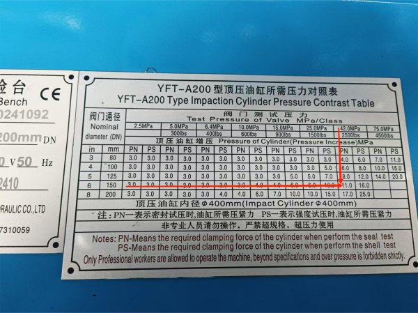 YFT-A200閥門試驗(yàn)臺(tái)水汽兩用