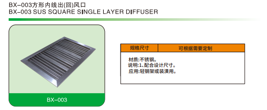 BX-003方形內(nèi)線出(回)風(fēng)口2