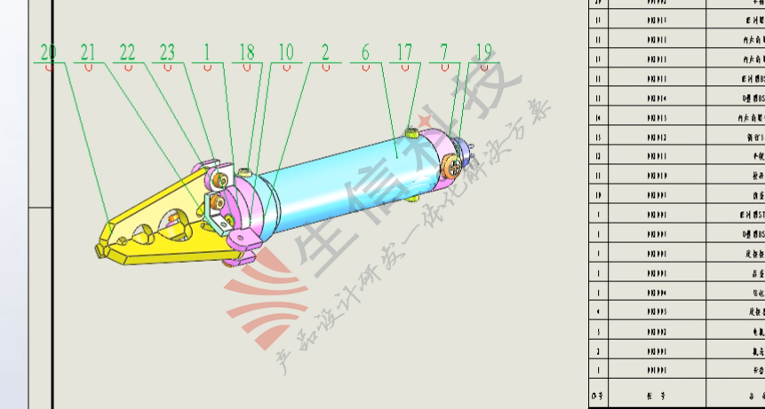 solidworks装配体工程图零件怎么按照顺序排列?-苏州生信