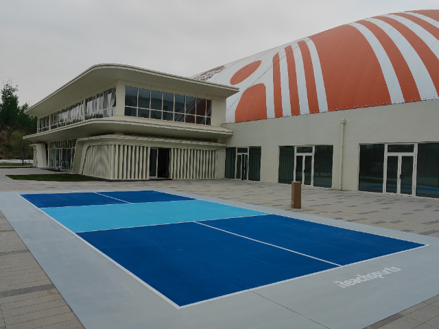 揭阳市可以移动匹克球运动地板场地施工 深圳市翎志运动地板供应