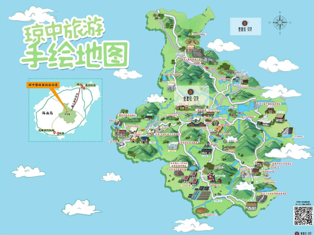 杭州活动手绘地图 武汉壹墨绘文化创意供应;
