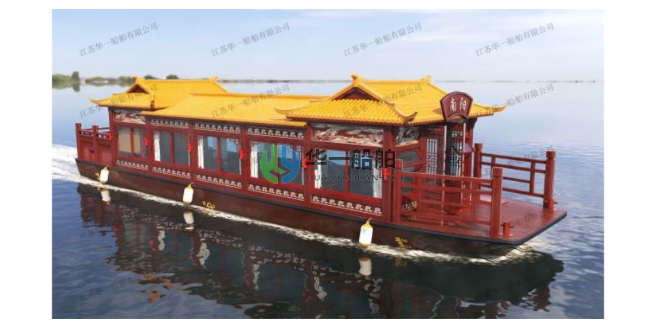 上海公园画舫船设计,画舫船