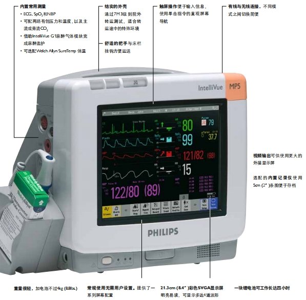 飛利浦病人監(jiān)護儀M8105A 飛利浦監(jiān)護儀MP5