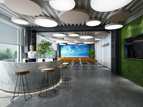 上海500平办公楼装修设计方案 上海森仕装饰设计供应