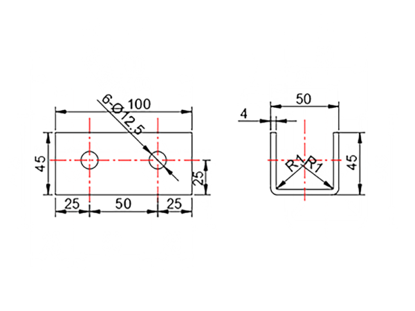 四孔槽型連接