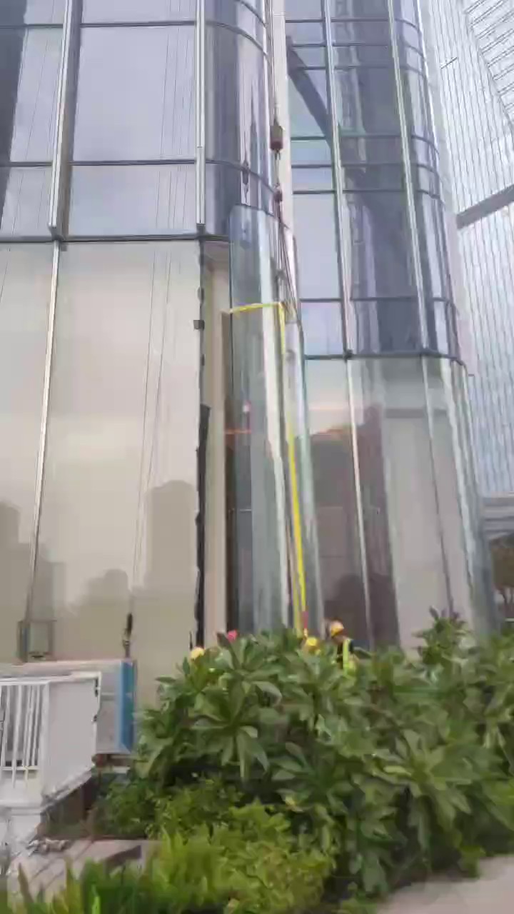 西安大厦幕墙超大玻璃更换,幕墙