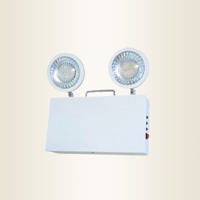 Wall-Mounted Double-Headed Emergency Light 2x1W