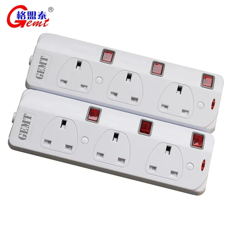 Fashion Portable Surge Protector Extension Lead Cord Plug Socket AC Outlet UK Power Strip