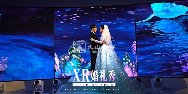河南婚礼全息素材全息宴会厅价格 值得信赖 深圳市火山图像数字技术供应