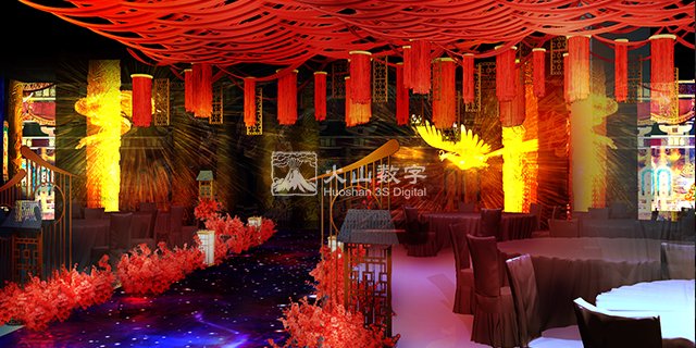 陕西婚礼投影素材全息宴会厅地址 欢迎来电 深圳市火山图像数字技术供应