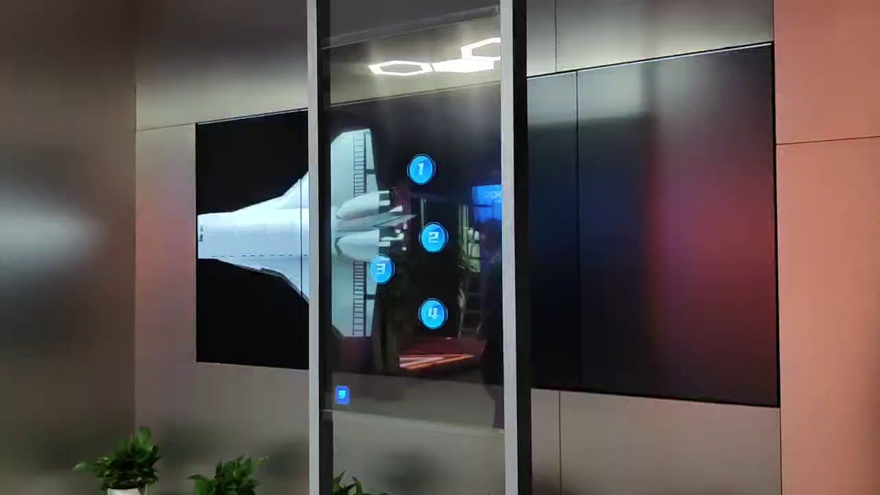 苏州自发光OLED透明滑轨屏定制,OLED